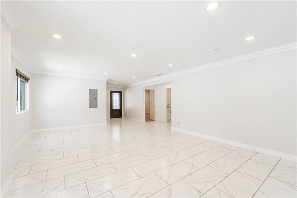 Empty room, Interior, Marble, Recessed Lighting