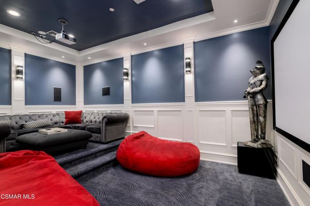 Home Theatre Room, Interior, Projection Screen, Recessed Lighting, Theatre Room