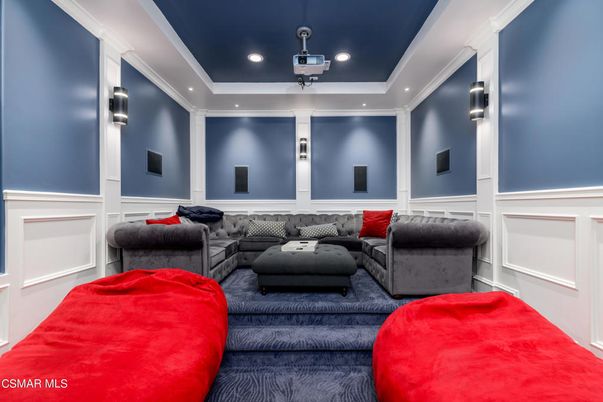 Home Theatre Room, Interior, Projection Screen, Recessed Lighting, Theatre Room