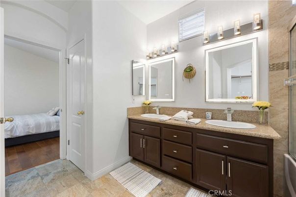 Bathroom, Bedroom, Dual Sink Vanities, Interior, Wood Texture Flooring