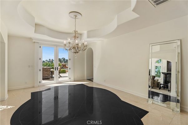 Chandelier, Empty room, Interior