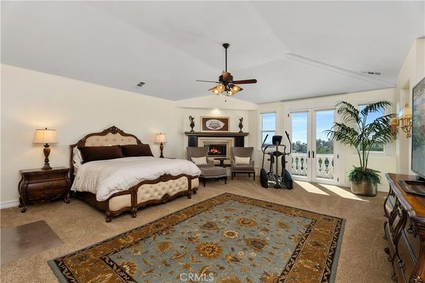 Bedroom, Fireplace, Interior