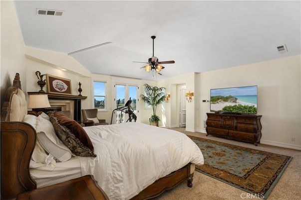 Bedroom, Fireplace, Interior
