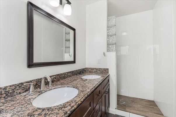 Bathroom, Dual Sink Vanities, Interior, Wood Texture Flooring