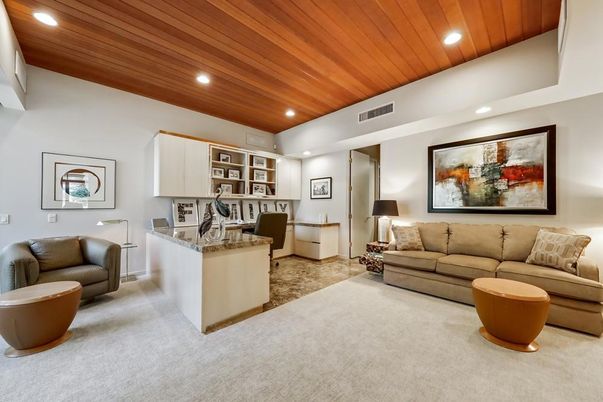 Interior, Living room, Recessed Lighting, Wooden Ceilings