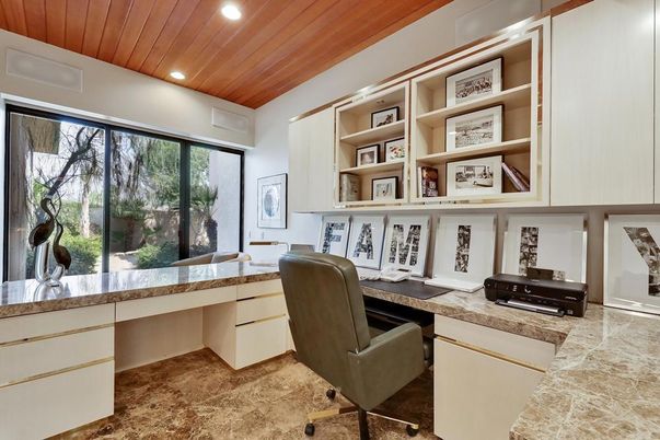 Home Office, Interior, Recessed Lighting, Wooden Ceilings