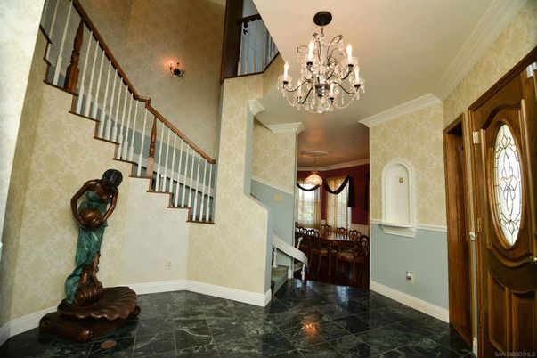 Chandelier, Dining room, Interior, Marble