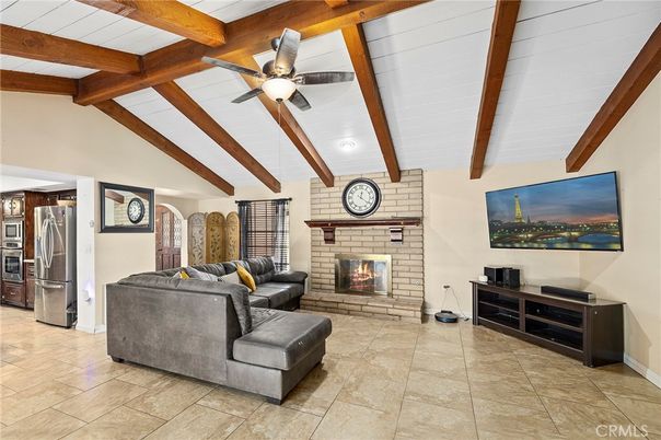 Fireplace, Interior, Living room, Wooden Beams