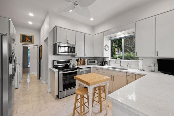 Interior, Kitchen, Recessed Lighting, Stainless Steel Appliances