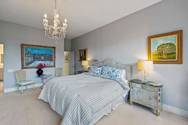 Bedroom, Chandelier, Interior