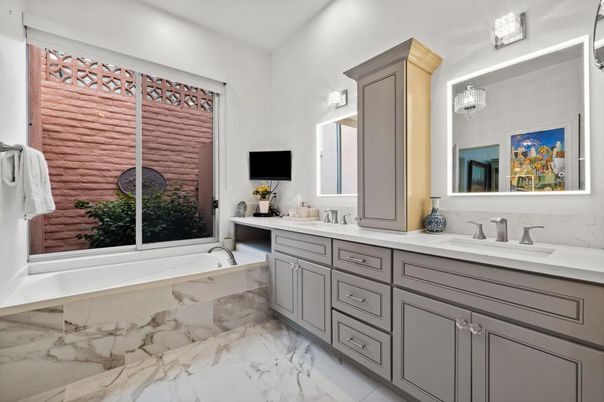 Bathroom, Dual Sink Vanities, Interior, Marble