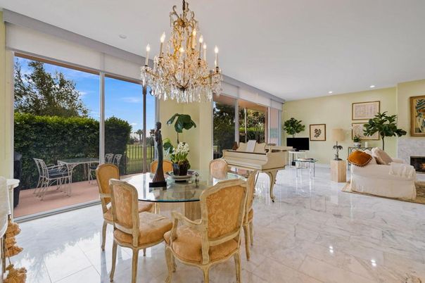 Chandelier, Dining room, Fireplace, Interior, Living room, Marble, Piano, Recessed Lighting