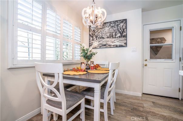 Chandelier, Dining room, Interior, Wood Texture Flooring