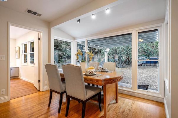 Dining room, Interior, Wood Texture Flooring