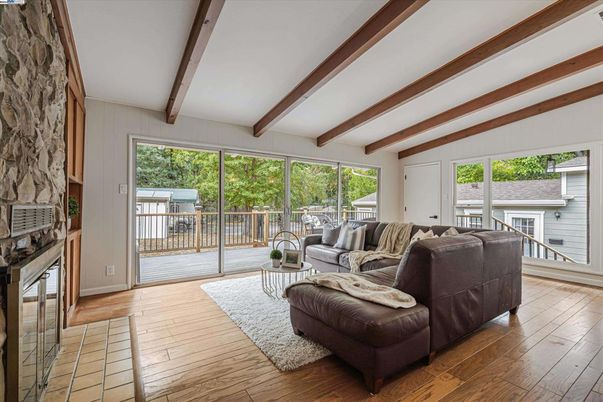 Interior, Living room, Wooden Beams, Wood Texture Flooring