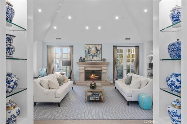 Fireplace, Interior, Living room, Recessed Lighting