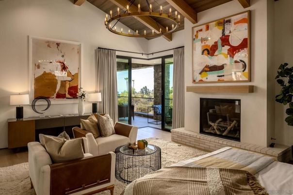 Chandelier, Fireplace, Interior, Living room, Wooden Beams, Wooden Ceilings, Wood Texture Flooring