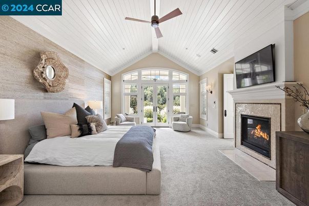 Bedroom, Fireplace, Interior