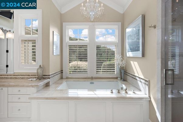 Bathroom, Chandelier, Interior