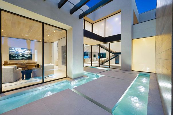 Interior, Pool, Recessed Lighting, Wooden Ceilings