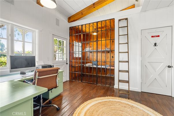 Home Office, Interior, Wooden Beams, Wood Texture Flooring