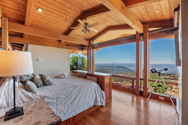 Bedroom, Interior, Recessed Lighting, Wooden Beams, Wooden Ceilings, Wood Texture Flooring