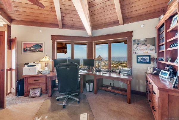 Home Office, Interior, Wooden Beams, Wooden Ceilings