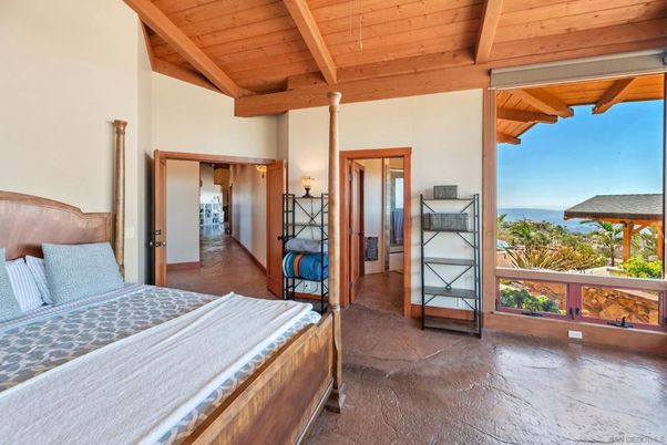 Bedroom, Interior, Water, Wooden Beams, Wooden Ceilings