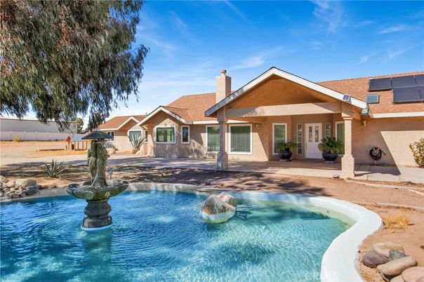 Exterior, Pool, Solar Panels