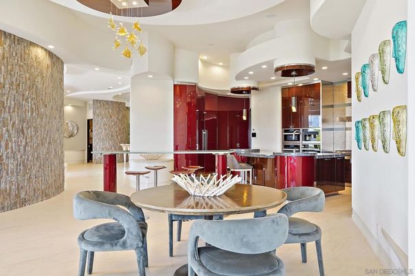 Dining room, Interior, Kitchen, Recessed Lighting