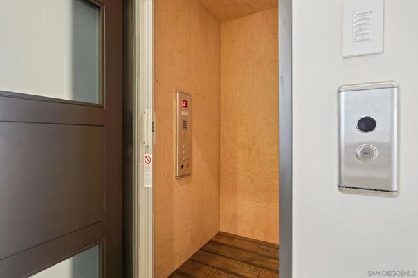 Elevator, Interior, Wood Texture Flooring, Wooden Walls