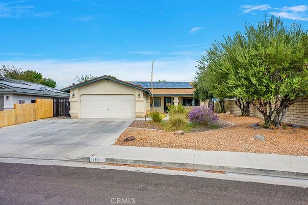 Attached, Exterior, Facade, Solar Panels, Ranch