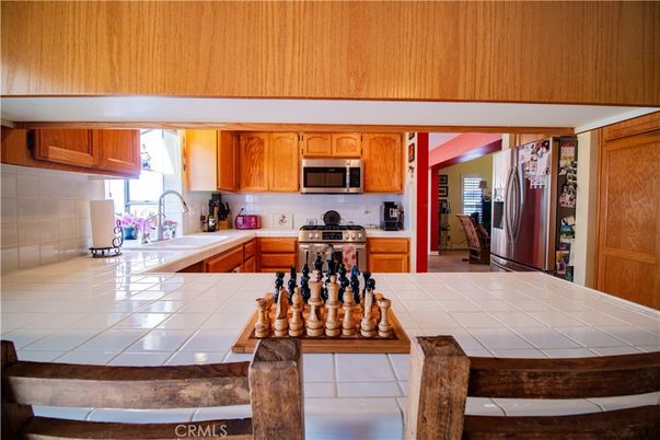Interior, Kitchen, Stainless Steel Appliances, Tile Countertops