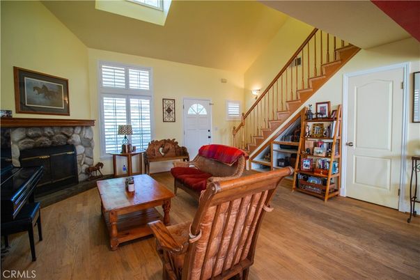Fireplace, Interior, Living room, Piano, Wood Texture Flooring