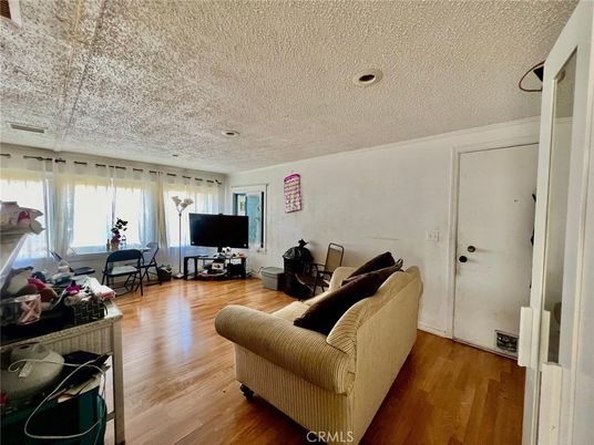 Dining room, Interior, Living room, Recessed Lighting, Wood Texture Flooring