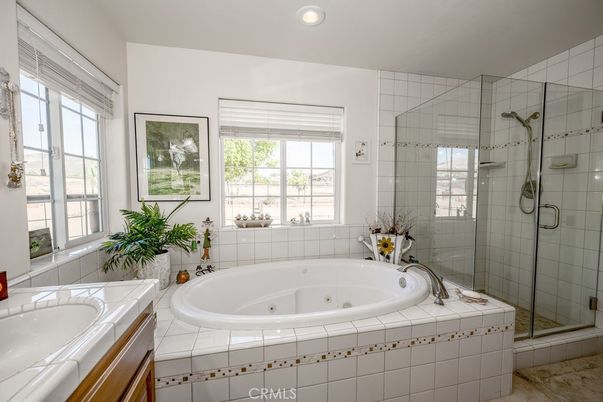 Bathroom, Glass Shower, Interior, Recessed Lighting, Tile Countertops