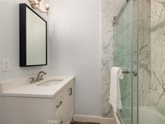 Bathroom, Glass Shower, Interior, Marble Walls