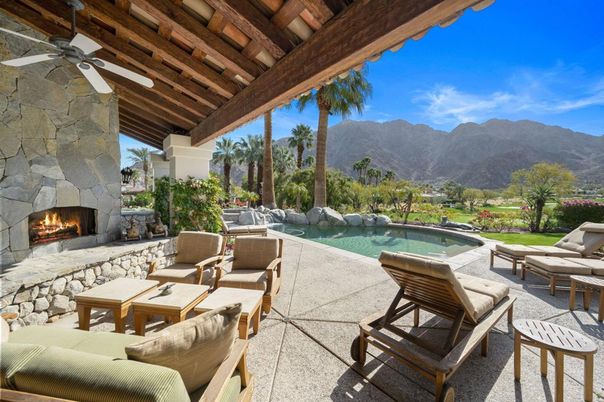 Exterior, Fireplace, Pool