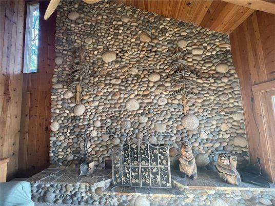 Fireplace, Interior, Stone Walls