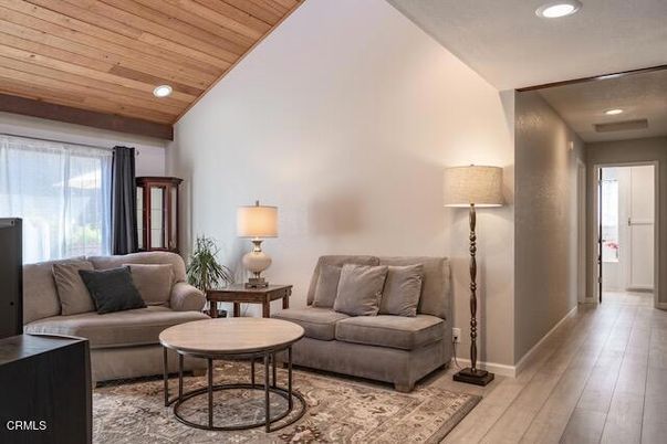 Interior, Living room, Recessed Lighting, Wooden Ceilings, Wood Texture Flooring