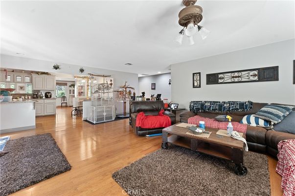 Interior, Kitchen, Living room, Recessed Lighting, Wood Texture Flooring