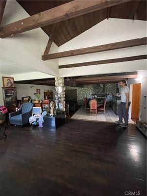 Interior, Stone Walls, Wooden Beams, Wood Texture Flooring