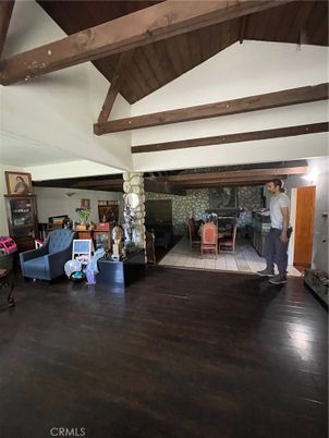 Interior, Stone Walls, Wooden Beams, Wood Texture Flooring