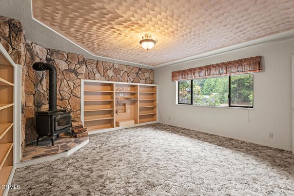 Empty room, Fireplace, Interior, Stone Walls