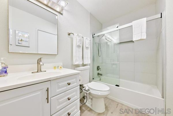 Bathroom, Glass Shower, Interior, Wood Texture Flooring