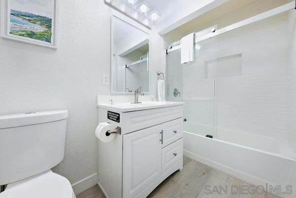 Bathroom, Glass Shower, Interior, Wood Texture Flooring