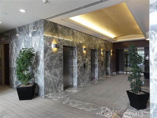 Elevator, Interior, Marble Walls, Recessed Lighting