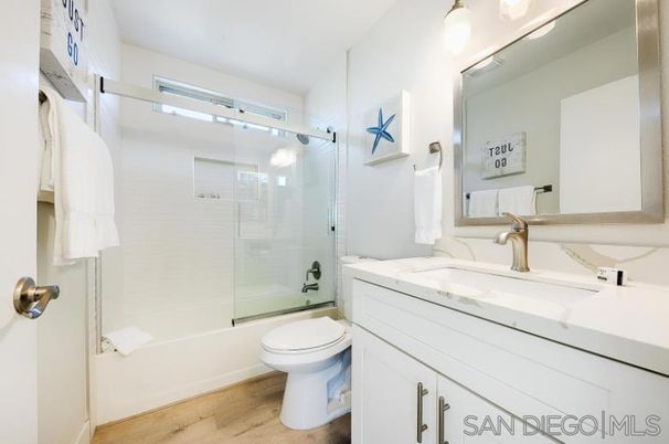 Bathroom, Glass Shower, Interior, Wood Texture Flooring