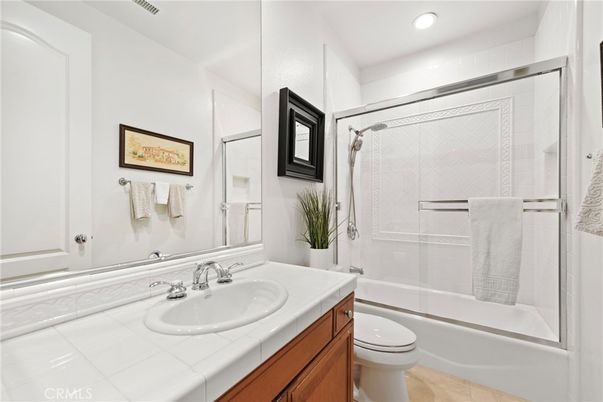 Bathroom, Glass Shower, Interior, Recessed Lighting, Tile Countertops