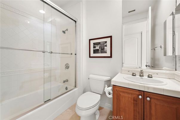 Bathroom, Glass Shower, Interior, Recessed Lighting, Tile Countertops